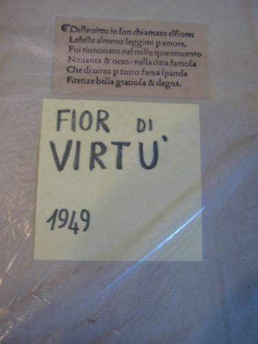 Fior virtù istoria - di,
